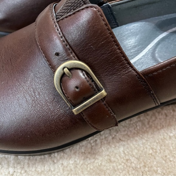 Dansko Brown Leather Slip On Nursing Medical Wedge Shoes - Picture 8 of 16